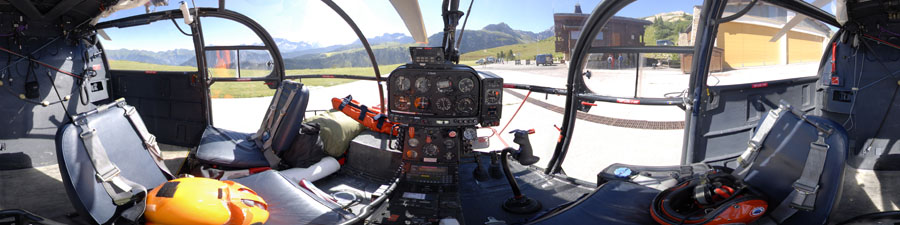 Visite virtuelle intérieur Alouette III