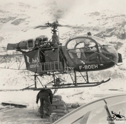 LAMA SA315 B . F-BOEH au barrage de Tigne