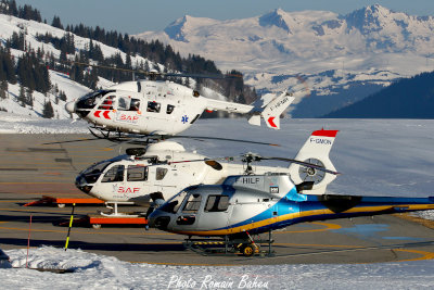 SAF Hlicoptres Secours EC145 pour le secour en montagne base de Courchevel