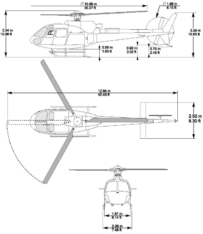 helicopter AIRBUS H125 data lifting solution by helicopter