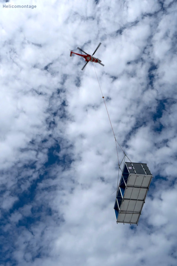 Hélicoptère Super Puma héliportage, nos solution de transport partout en France Levage Rooftop CTA