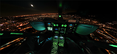 Visite virtuelle vol de nuit EC145 Choucas 73 - Mission de secours en montagne de nuit