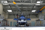 Choucas 04 EC145 F-MJBD dans le hangar de la base de Digne-Les-Bains