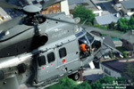 Le pilote Thomas en pleine action avec le Super Puma