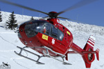 MBH Hlicoptres Avoriaz - EC135 T2 de retour sur la base d'Avoriaz