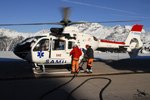 SAF Hlicoptres Base secours Courchevel - Refueling rotor tournant, pour un dpart urgent sur un secours