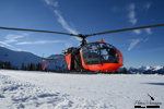 Alouette II SA318 C F-GPKC pos  Avoriaz