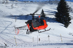 Alouette II SA318 C F-GPKC au dcollage d'Avoriaz