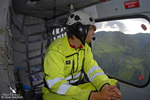 Notre assistant de vol Joseph en vol avec le BELL 412