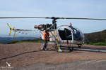 LAMA au refueling avec en arrire plan la mer Mditerrane