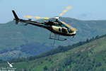 Ecureuil AS350 B3 plus Heli Barn travaux sur conduite force Orlu 09