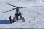 hélicoptère LAMA Air Glacier pour reprise de skieur héliski