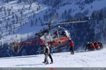 hélicoptère LAMA HB-XXJ Croix de Coeur reprise de skieurs Héliski en Valais Suisse