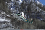 BELL 412 en final sur la DZ de secours