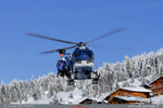 Arriv de l'EC145 sur la DZ de rcupration