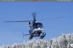 L'EC 145 de la gendarmerie en final sur la DZ