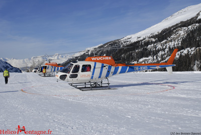DZ des Boisses Tignes - SAF Hlicoptres