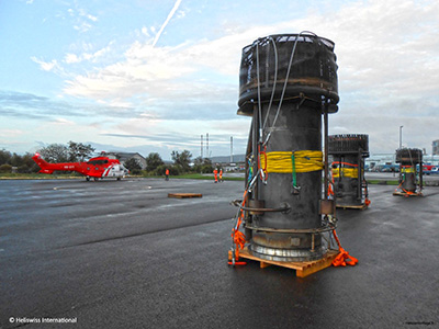 héliportage par hélicoptère Nez de torche air dans l'industrie pétrolière - Helicopter replacement flare tips
