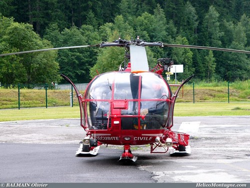 Alouette lll SA316B scurit civil base Chamonix mont-blanc