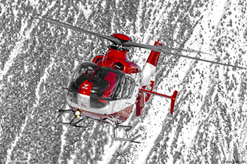 Hélicoptère secours en montagne SAF